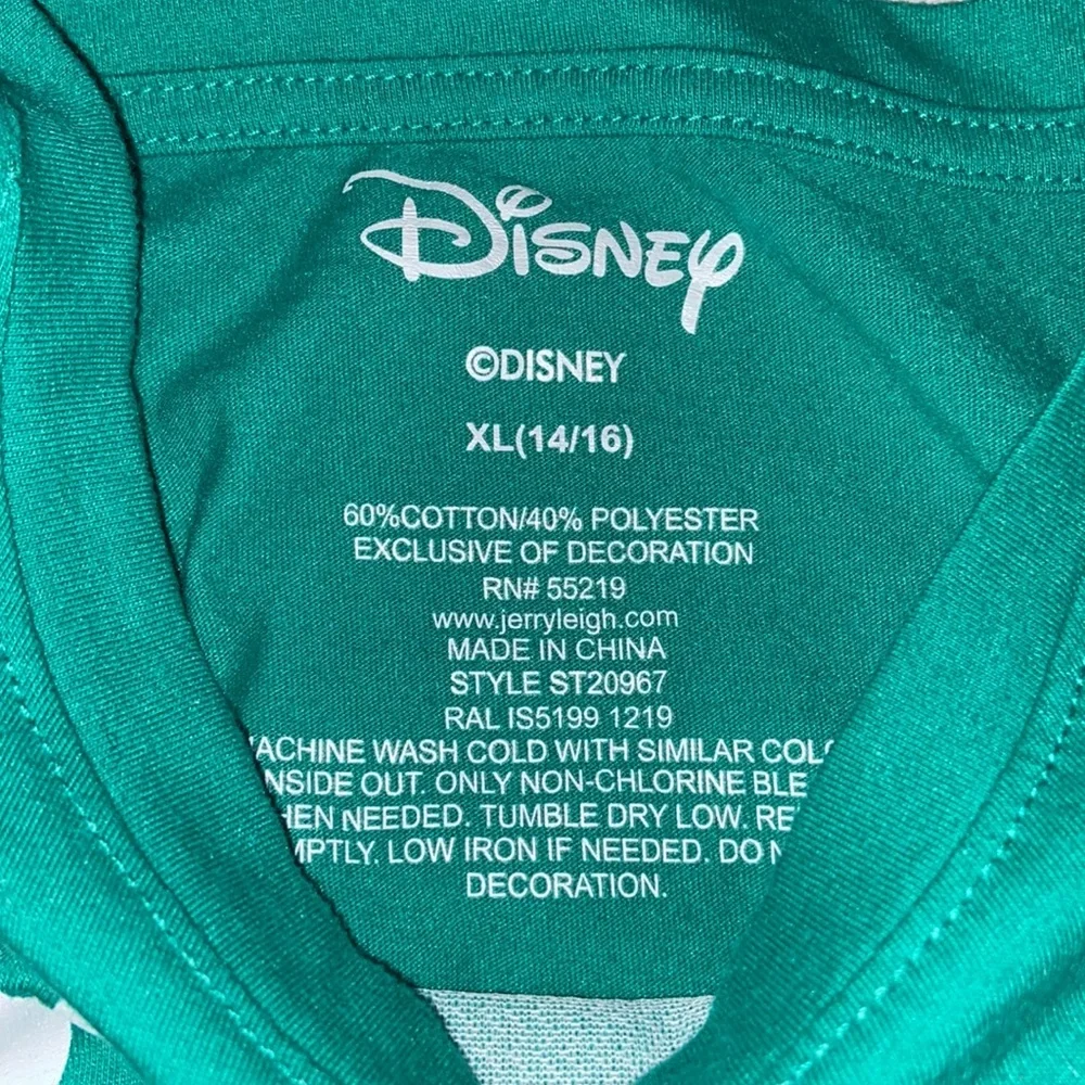 Disney Mickey and Minnie Green Good Luck Charm Short Sleeve Tee T-Shirt